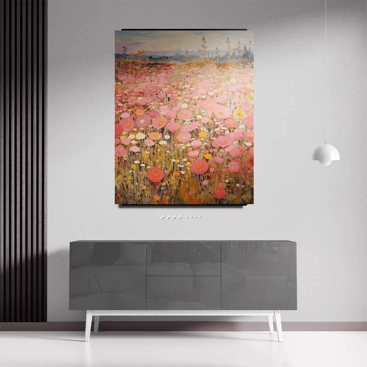 Zomerse Bloemenpracht – staand kunstwerk voor modern interieur