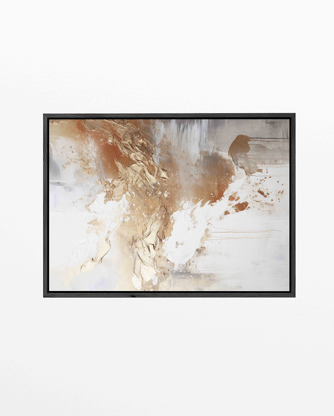 Dynamische kleurvlakken – liggend abstract kunstwerk
