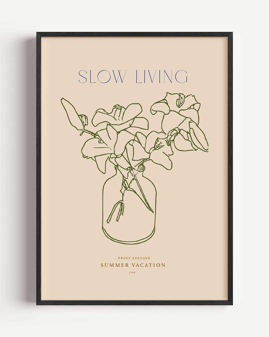 Slow Living Bloemenposter – La Dolce Vita portret poster als wanddecoratie