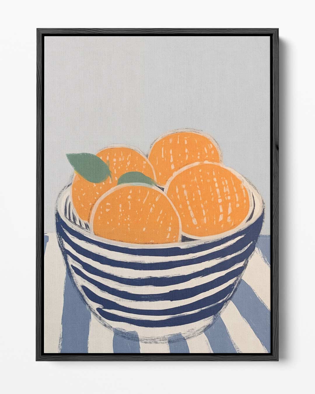 Zomerse Citrus in Streepjeskom – portret kunstwerk als wanddecoratie