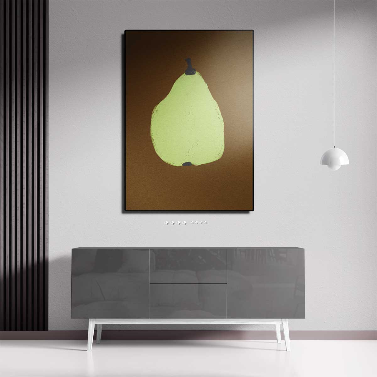 Abstracte Peer Illustratie – canvas kunstwerk als wanddecoratie