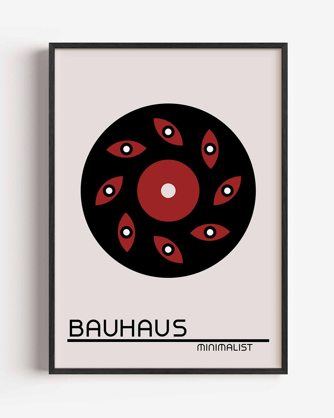 Cirkelvorm en ogen – staande Bauhaus poster als wanddecoratie