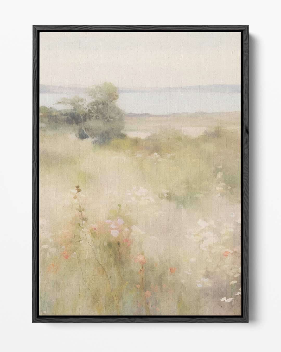 Zonovergoten Bloemenweide – portret kunstwerk als wanddecoratie