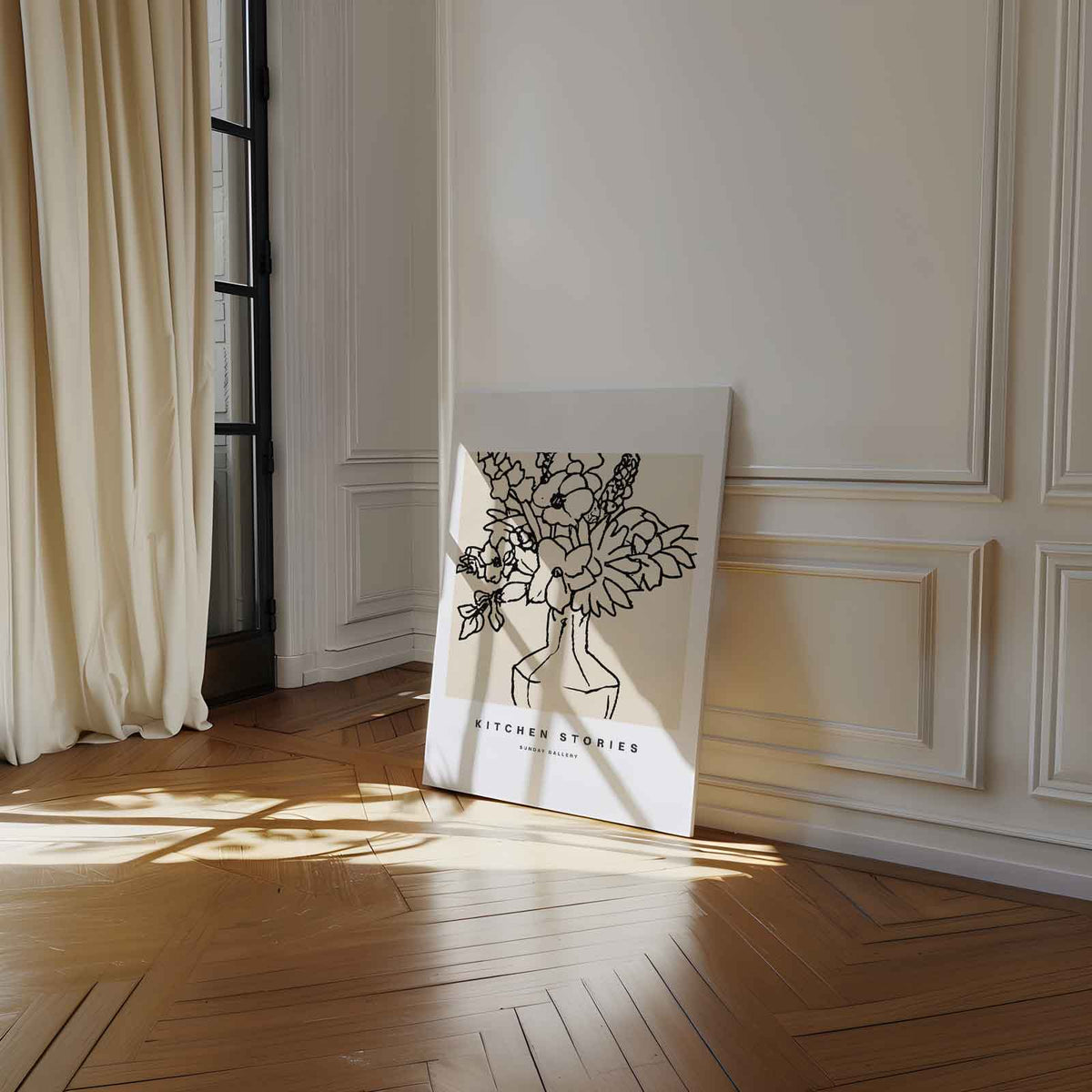 Bloemrijke Vaaskunst – staand kunstwerk voor modern interieur