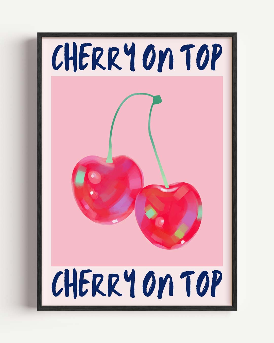 Cherry On Top – Popart en Streetart portret poster als wanddecoratie