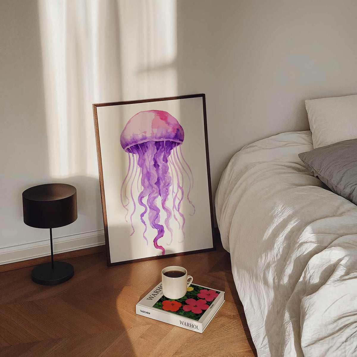 Dromerige Kwal Schilderij – staande dieren wanddecoratie van WallArtistic