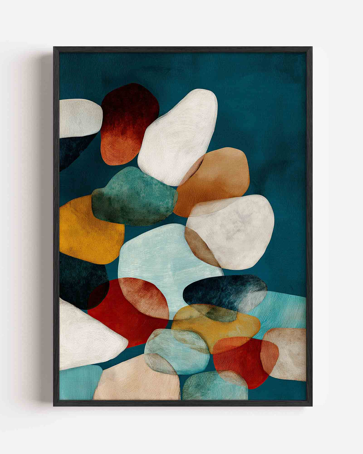 Gekleurde stenen – abstracte portret poster als wanddecoratie