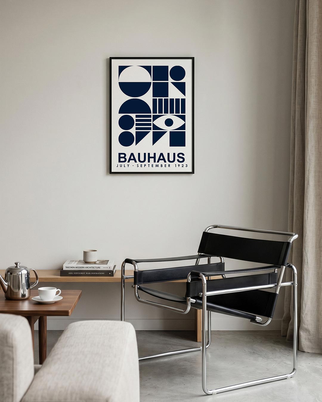 Vorm en ritme – geometrische Bauhaus poster in staand formaat