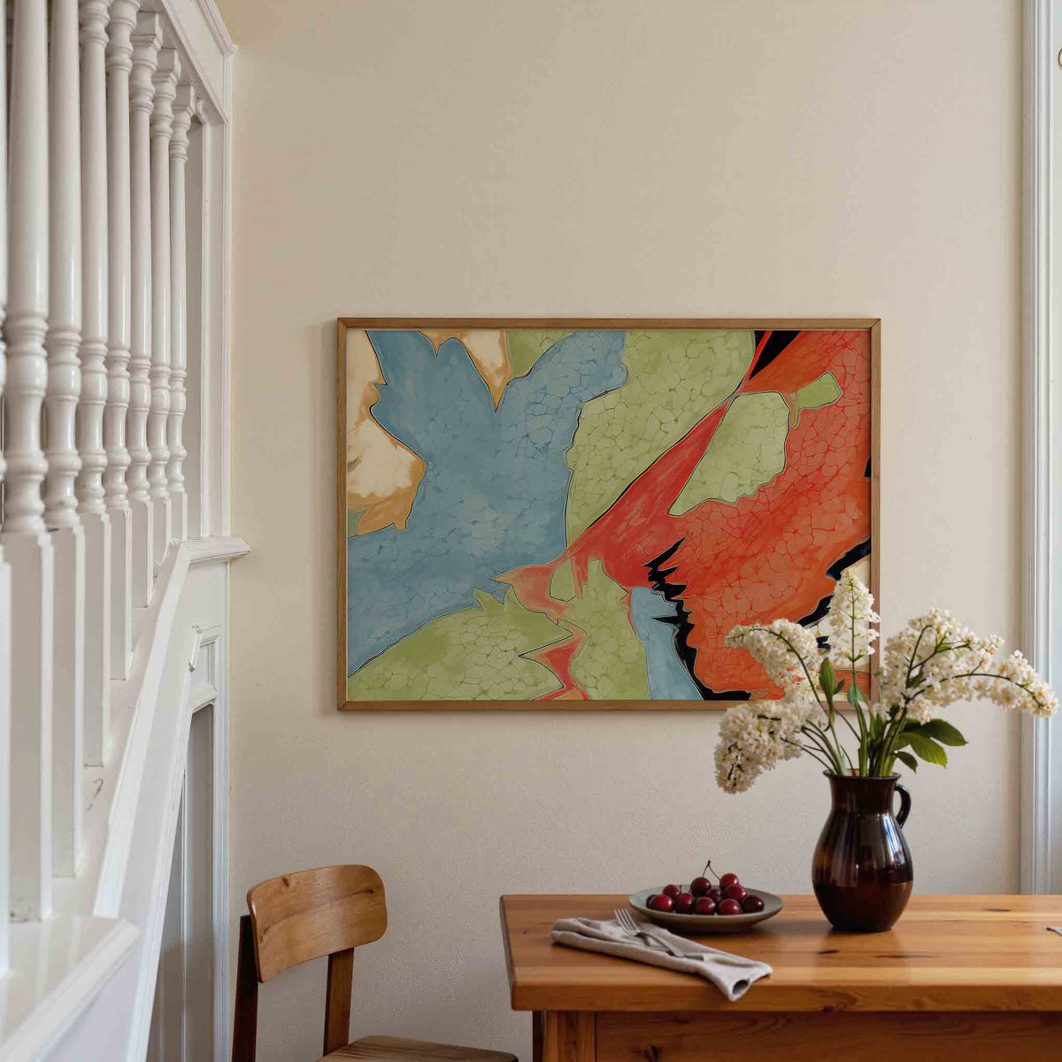 Abstracte vormen – botanische poster in liggend formaat