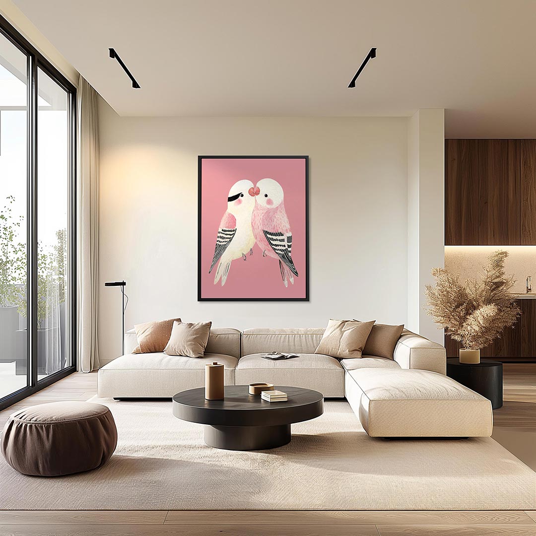 Vogels in harmonie – staand wanddecoratie kunstwerk