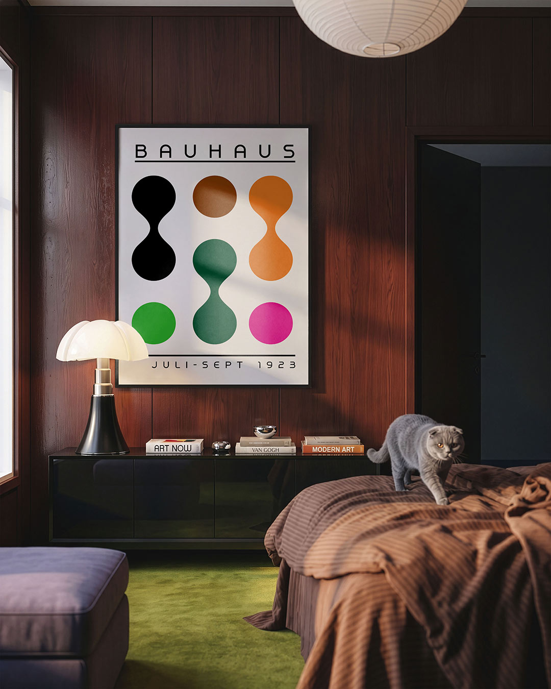 Vorm en kleur – geometrische Bauhaus poster in staand formaat
