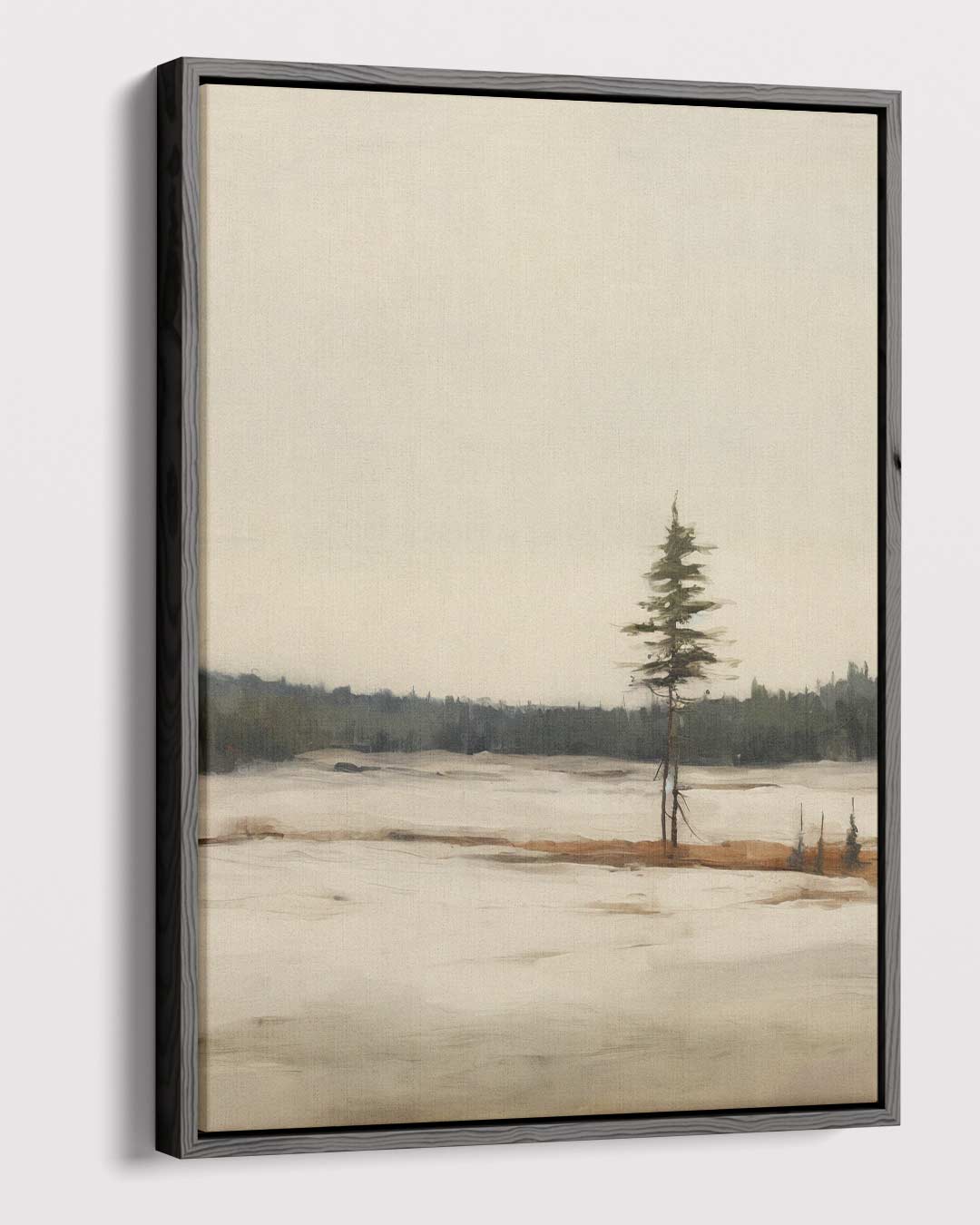 Eenzaamheid in Winterlandschap – dibond kunstwerk als wanddecoratie