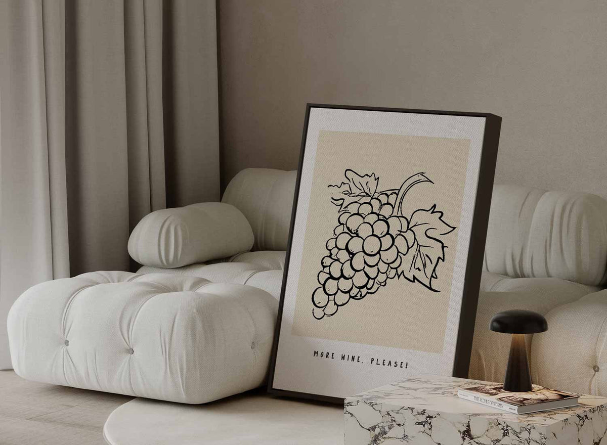More Wine, Please! – plexiglas wanddecoratie in portret formaat