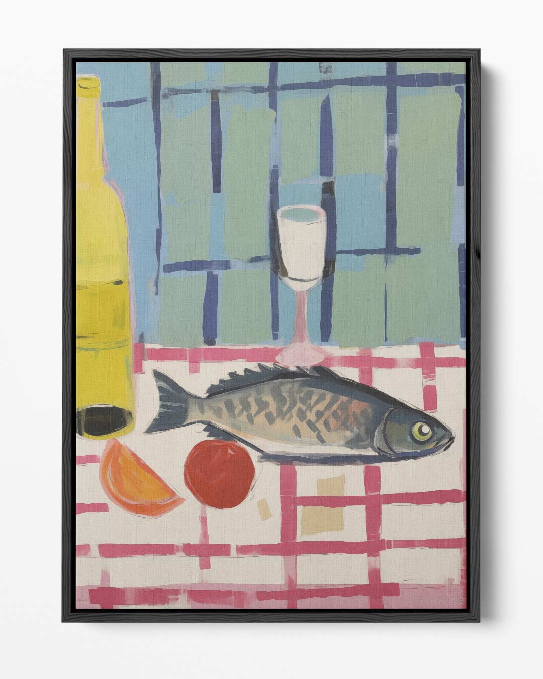 Mediterrane Tafereel – portret kunstwerk als wanddecoratie