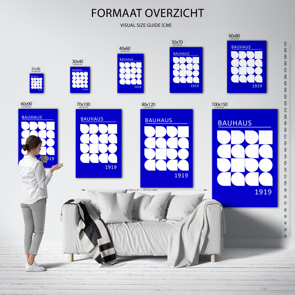 Vormen en vlakken – geometrische poster in Bauhaus-stijl van WallArtistic