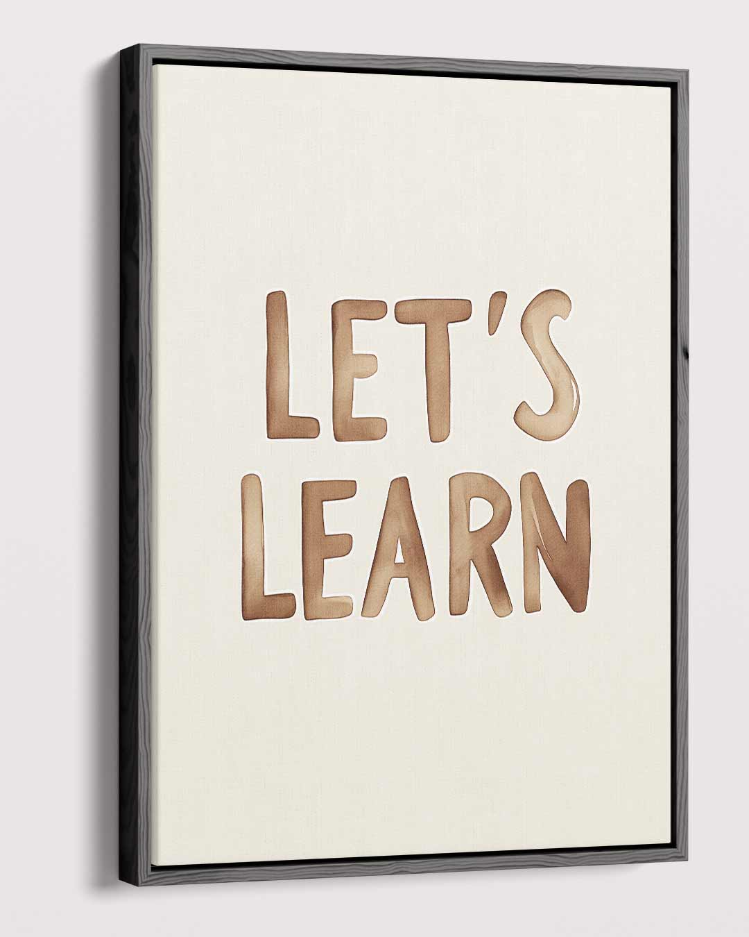 Let's Learn Inspirerende Poster – plexiglas wanddecoratie in portret formaat