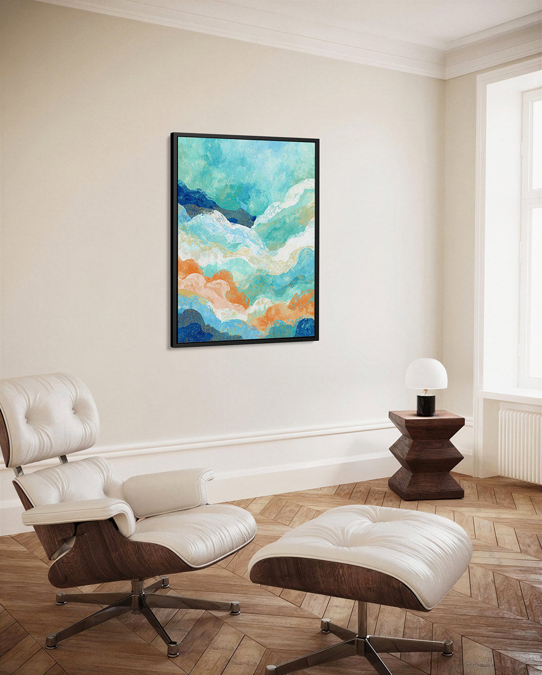 Golvende kleuren – staand wanddecoratie kunstwerk
