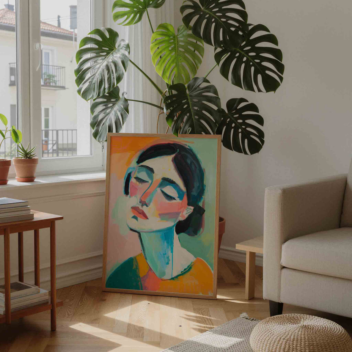 Vrouwelijk portret – moderne illustratie als portret poster