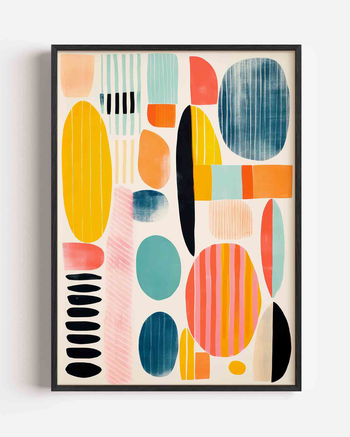 Abstracte vormen – hedendaagse illustratie portret poster als wanddecoratie