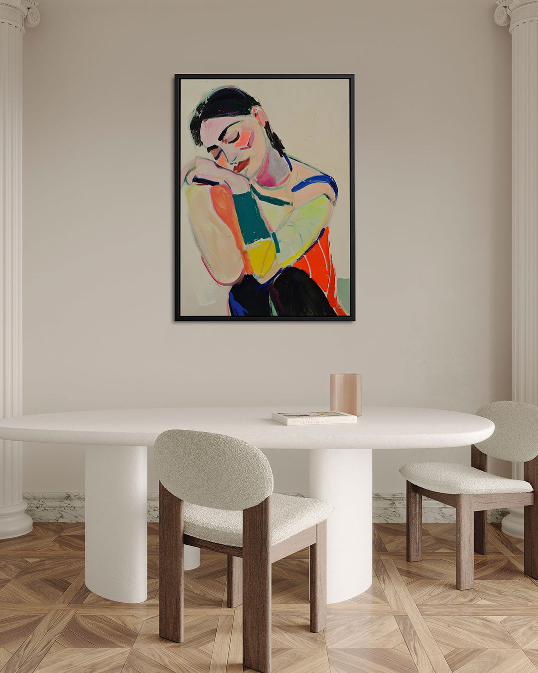 Dromerige kleurencompositie – staand wanddecoratie kunstwerk