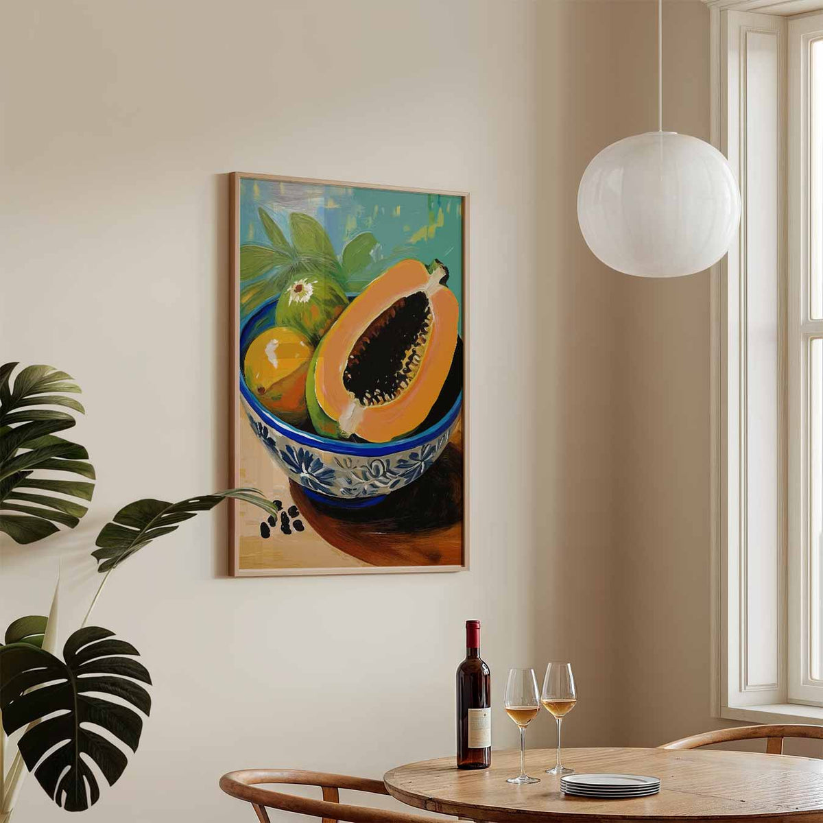 Tropisch Fruit Stilleven – keukenposter in staand formaat