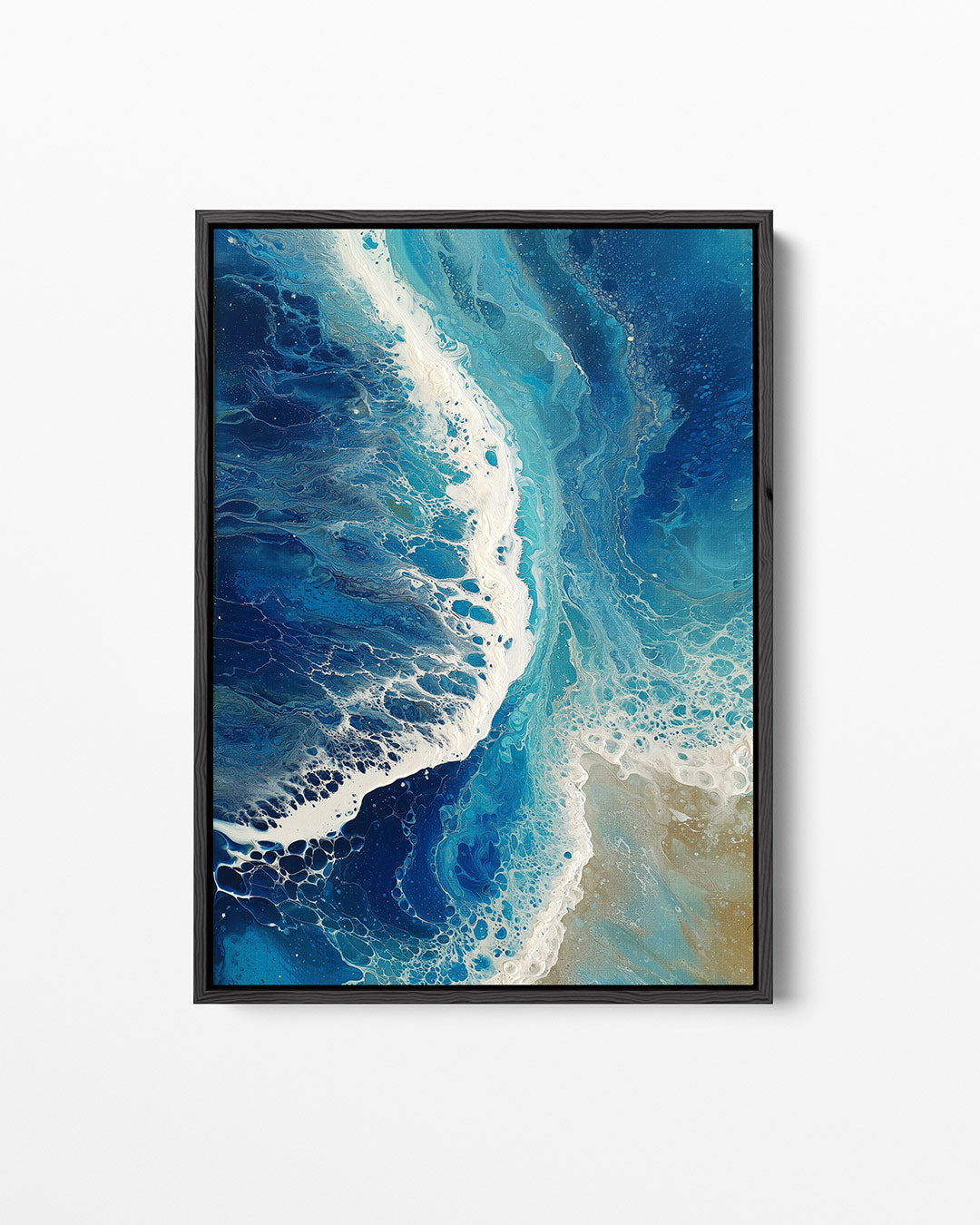 Dynamische oceaan golven – staand wanddecoratie kunstwerk