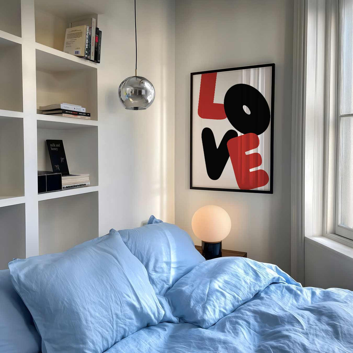 Love Grafische – zomer poster als frisse staande wanddecoratie