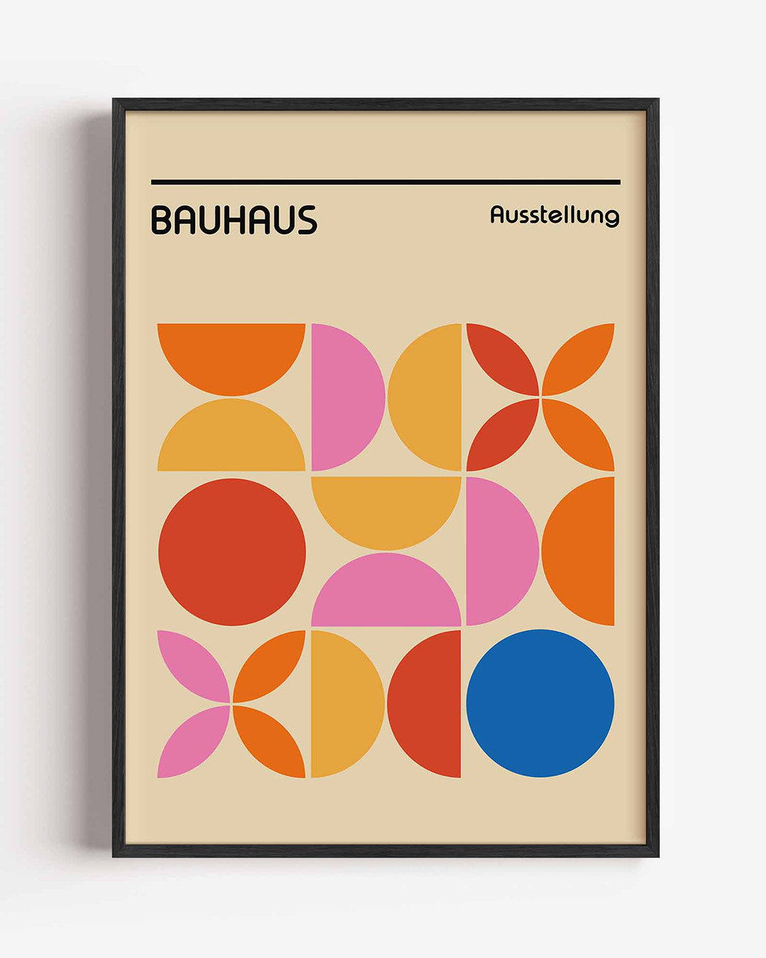 Vorm en kleur – staande Bauhaus poster als wanddecoratie