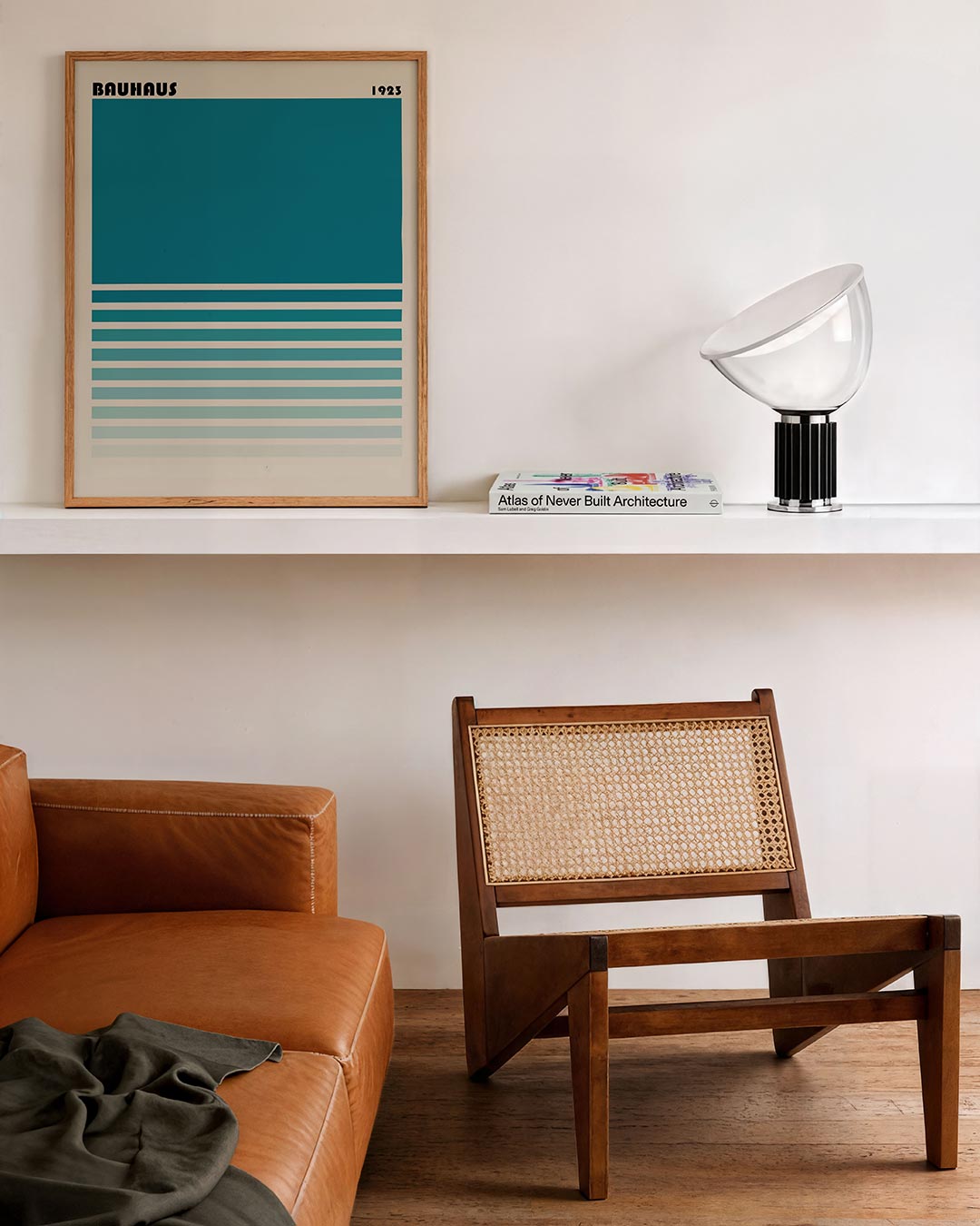 Vlakverdeling en lijnen – staande Bauhaus poster voor aan de muur