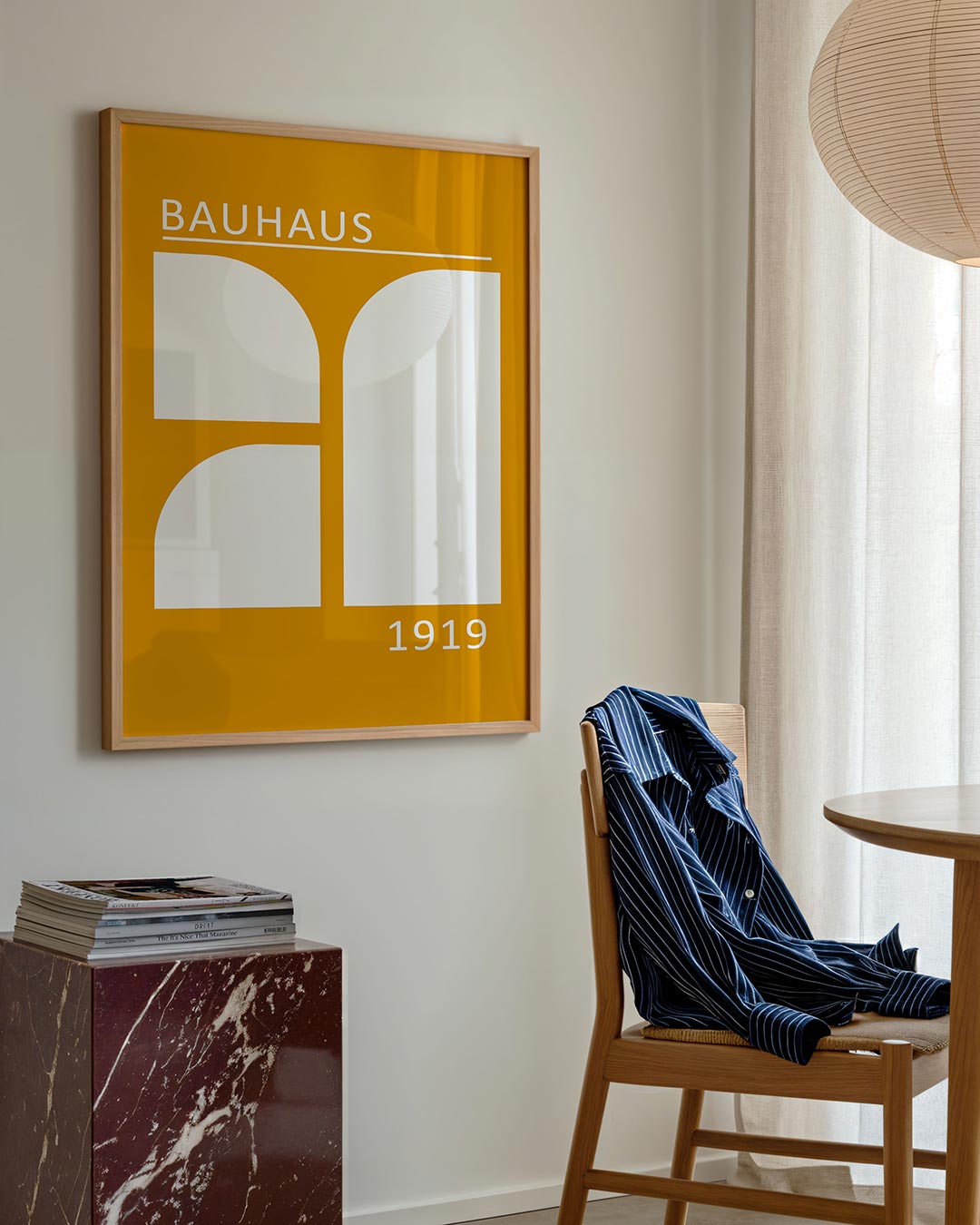 Vorm en kleur – geometrische poster in Bauhaus-stijl van WallArtistic