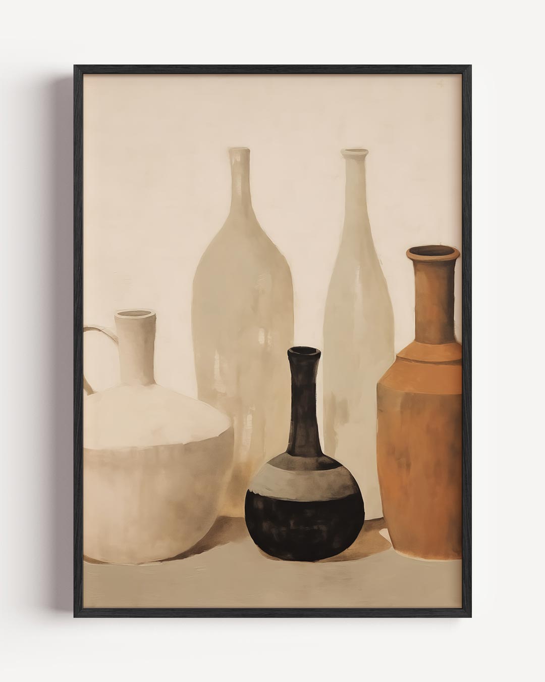 Rustieke Vaasschilderij – elegante portret poster als wanddecoratie