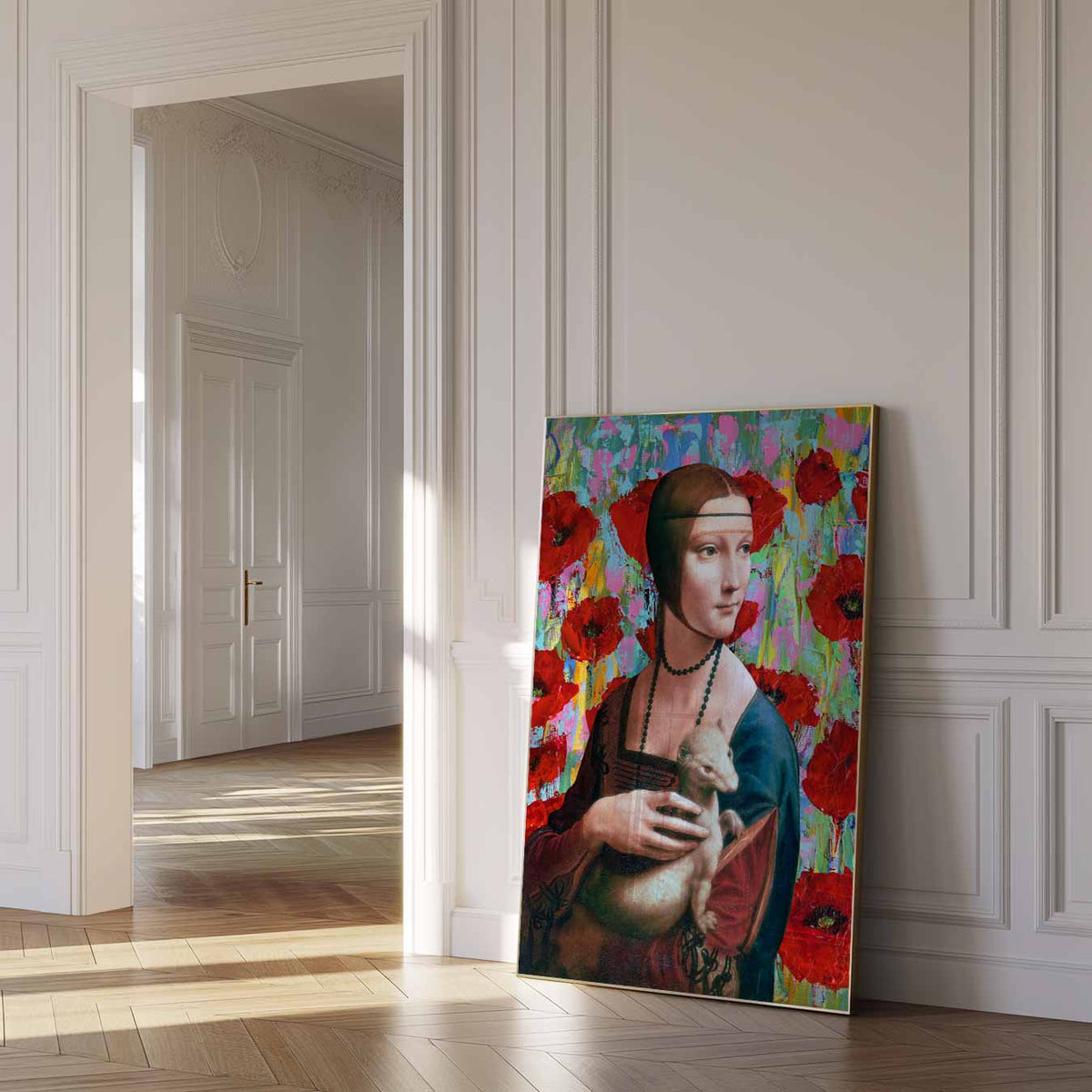 Vrolijke Renaissance Popart – urban poster in staand formaat