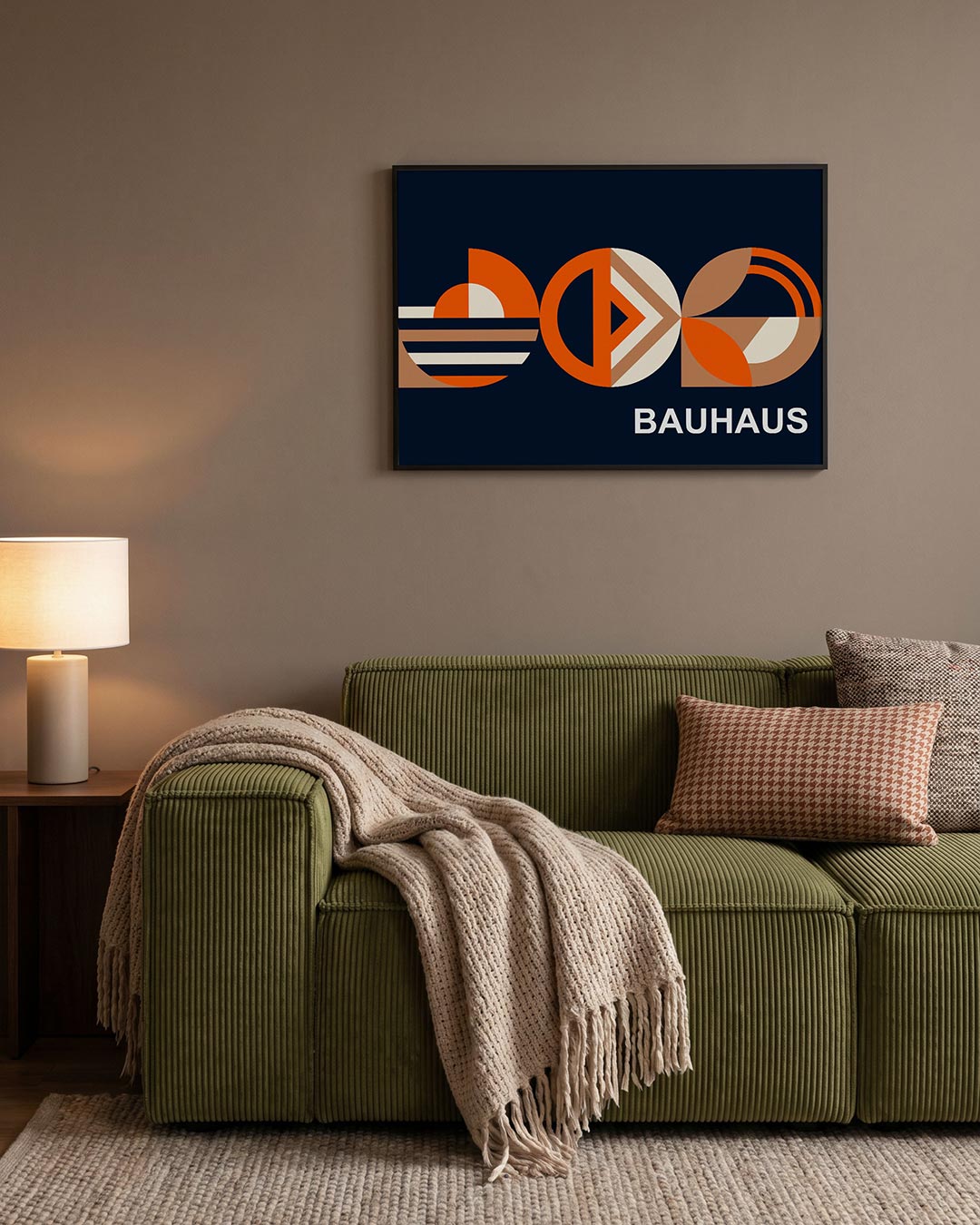 Vormen en vlakkenspel – geometrische Bauhaus poster in liggend formaat