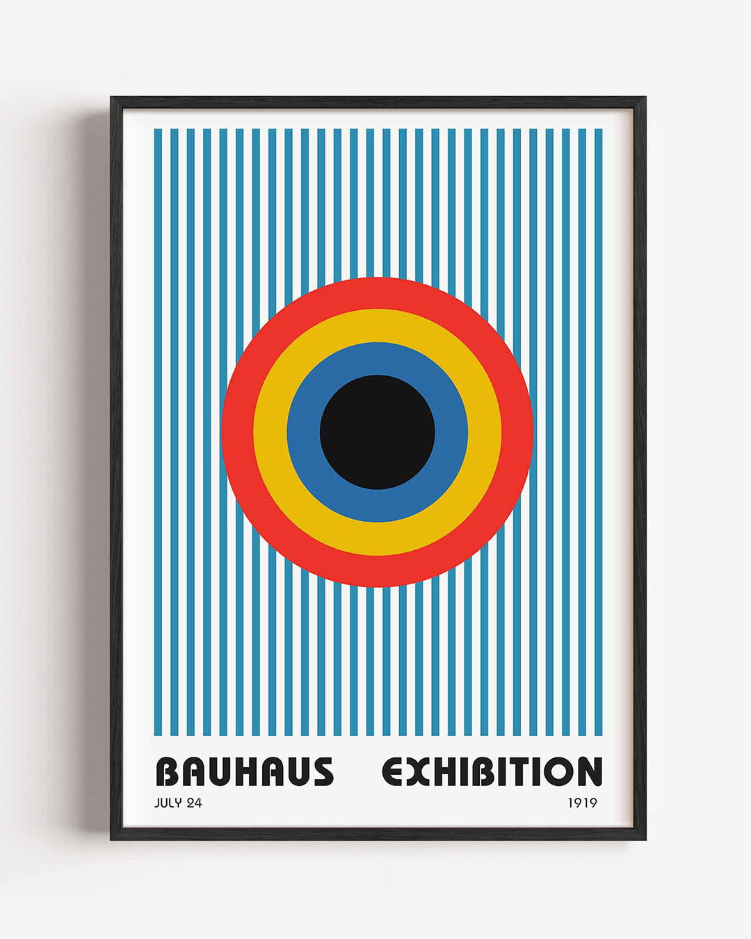 Cirkel en lijnen – staande Bauhaus poster als wanddecoratie