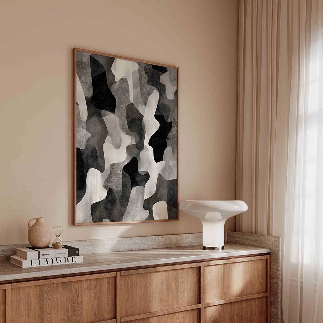 Abstracte vormen – abstracte poster in staand formaat