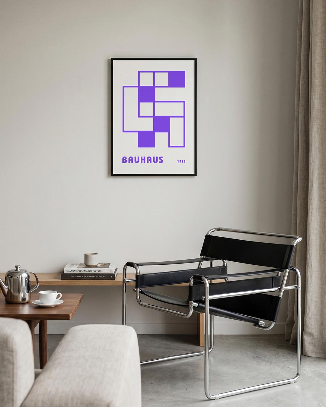 – geometrische Bauhaus poster in staand formaat