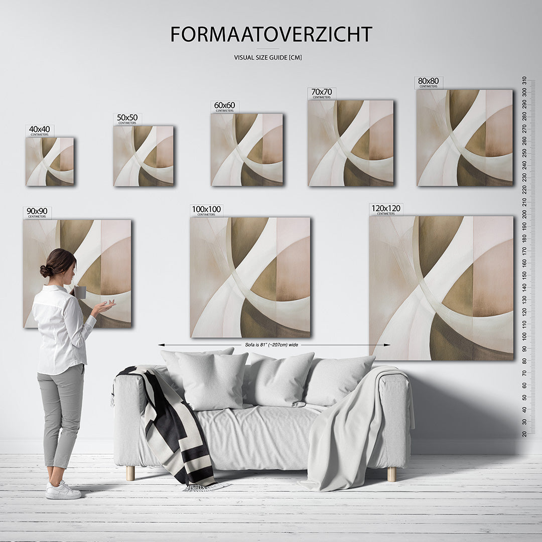 Organische vormen kunstwerk – materiaalweergave – dit kunstwerk toont vloeiende lijnen en zachte rondingen in een harmonie