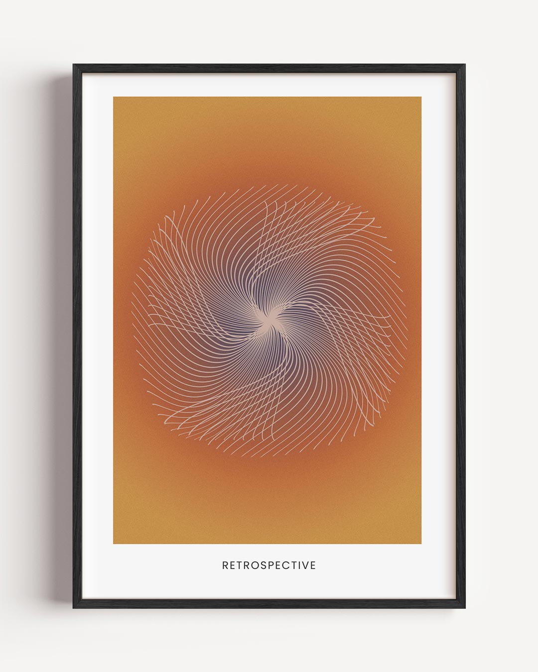 Vortex Retro Art – kleurrijke abstracte portret poster als wanddecoratie
