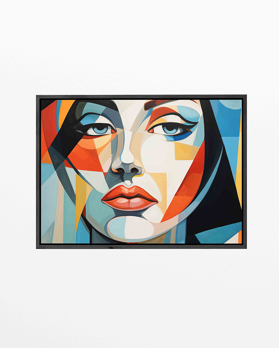 Geometrisch portret – liggend portret kunstwerk