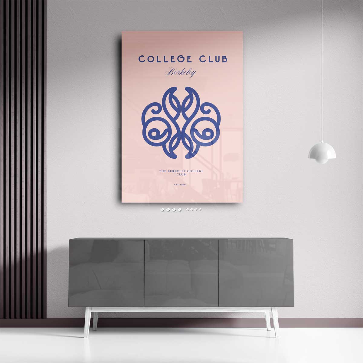 Elegant College Club Ontwerp – staand kunstwerk voor modern interieur