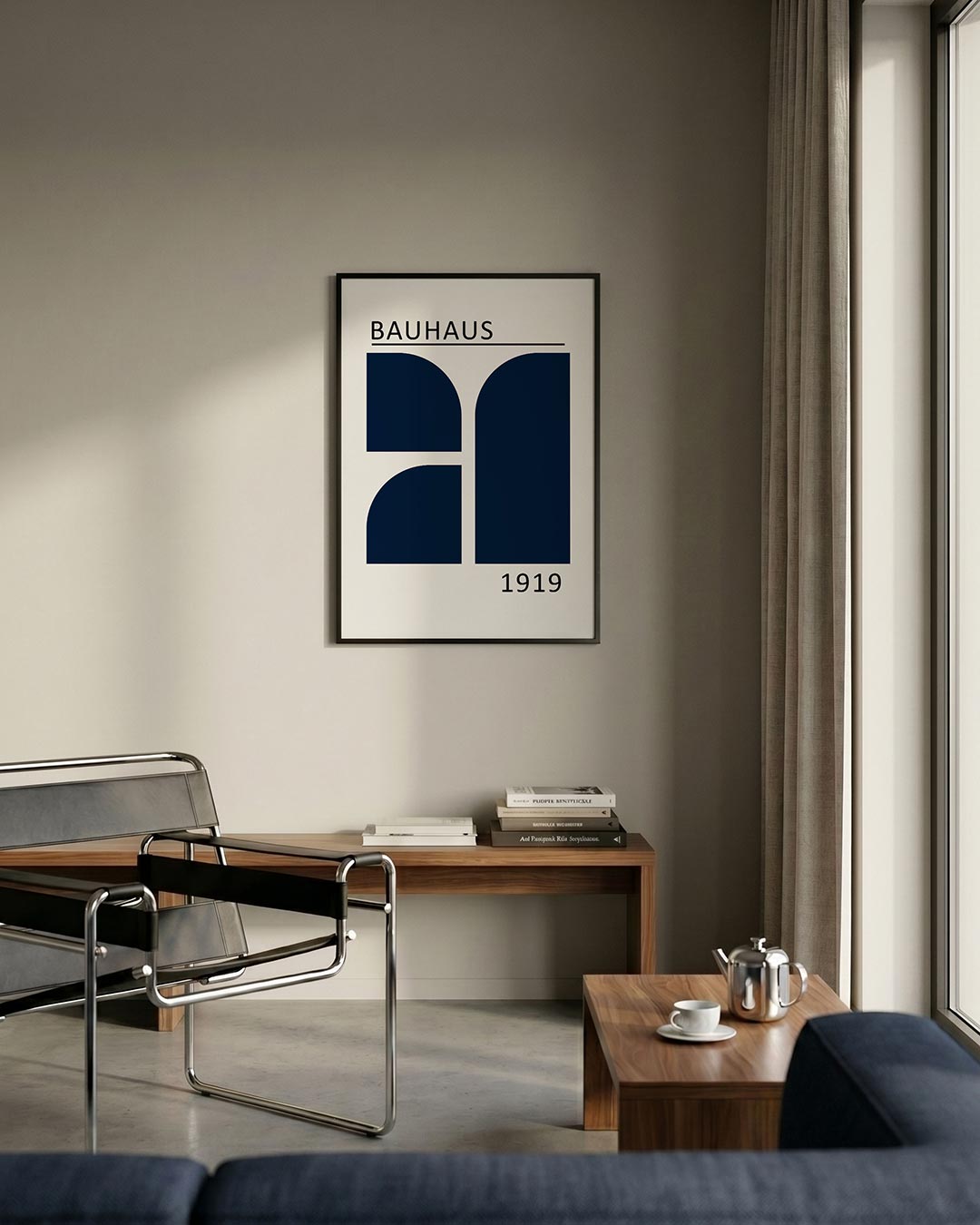 Vorm en balans – staande Bauhaus poster voor aan de muur