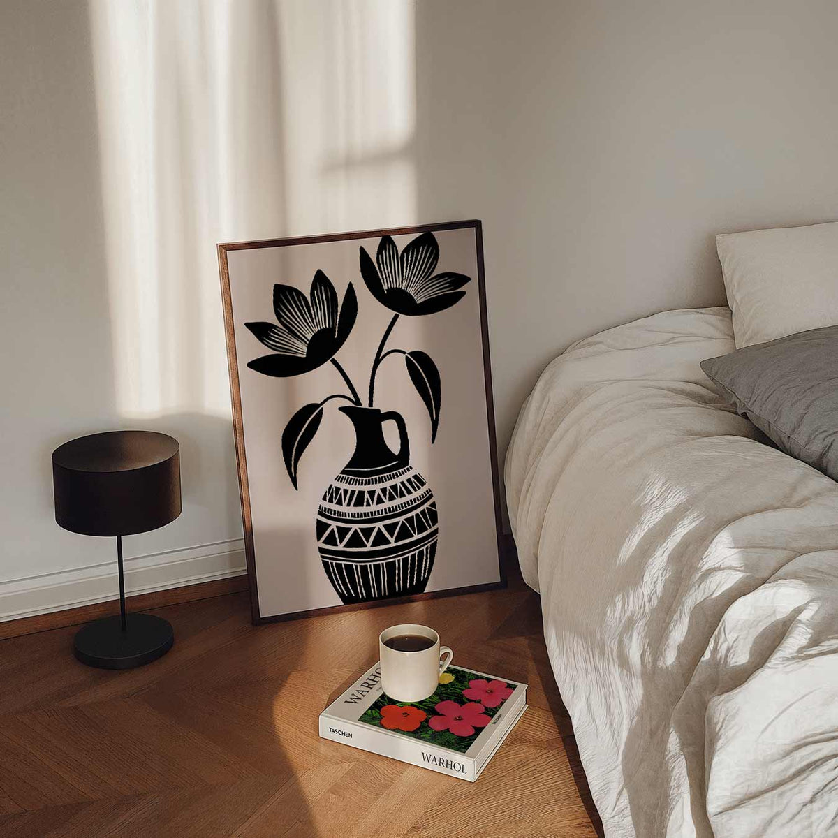 Bloemenvazen – staande bloemen wanddecoratie van WallArtistic
