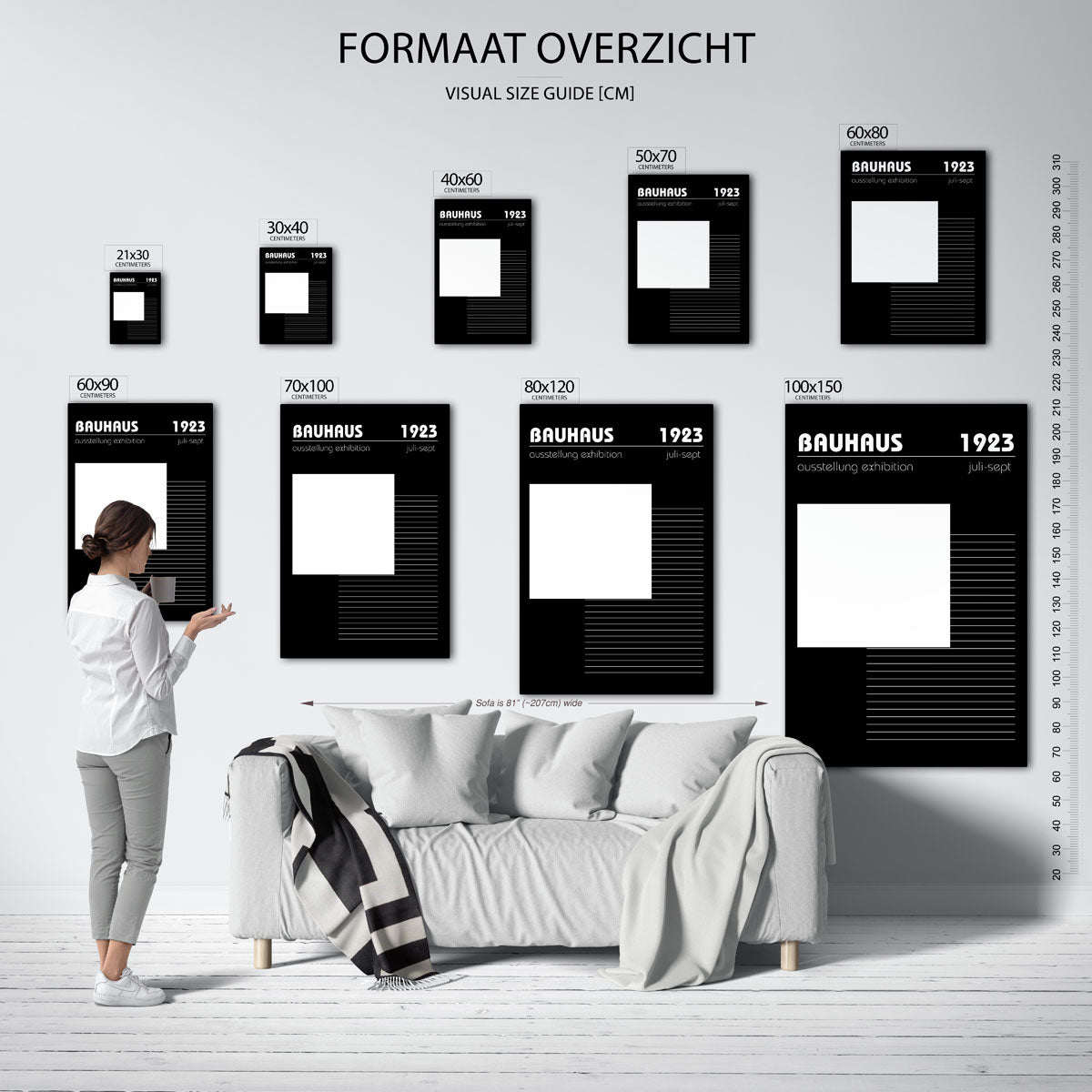 – geometrische poster in Bauhaus-stijl van WallArtistic