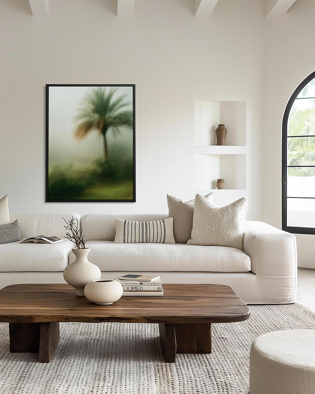 Vervagende palm – staand wanddecoratie kunstwerk
