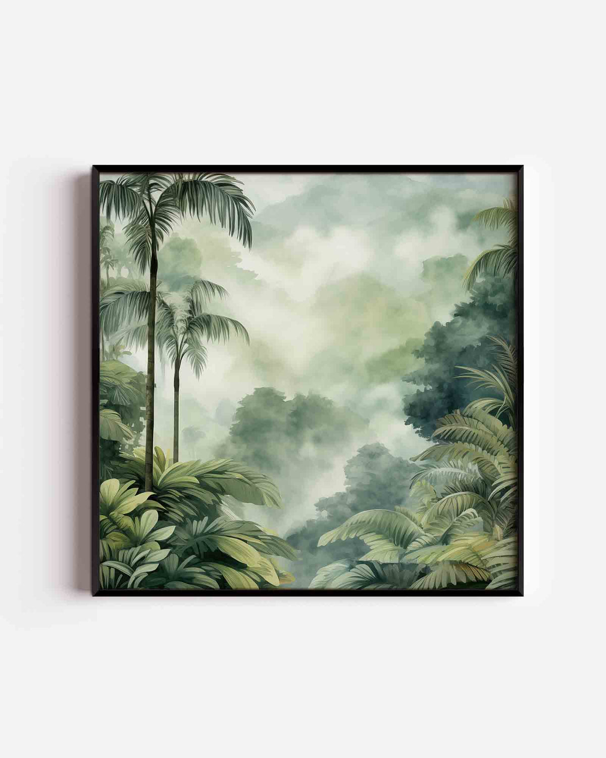 Tropische bomen – jungle vierkante poster als wanddecoratie