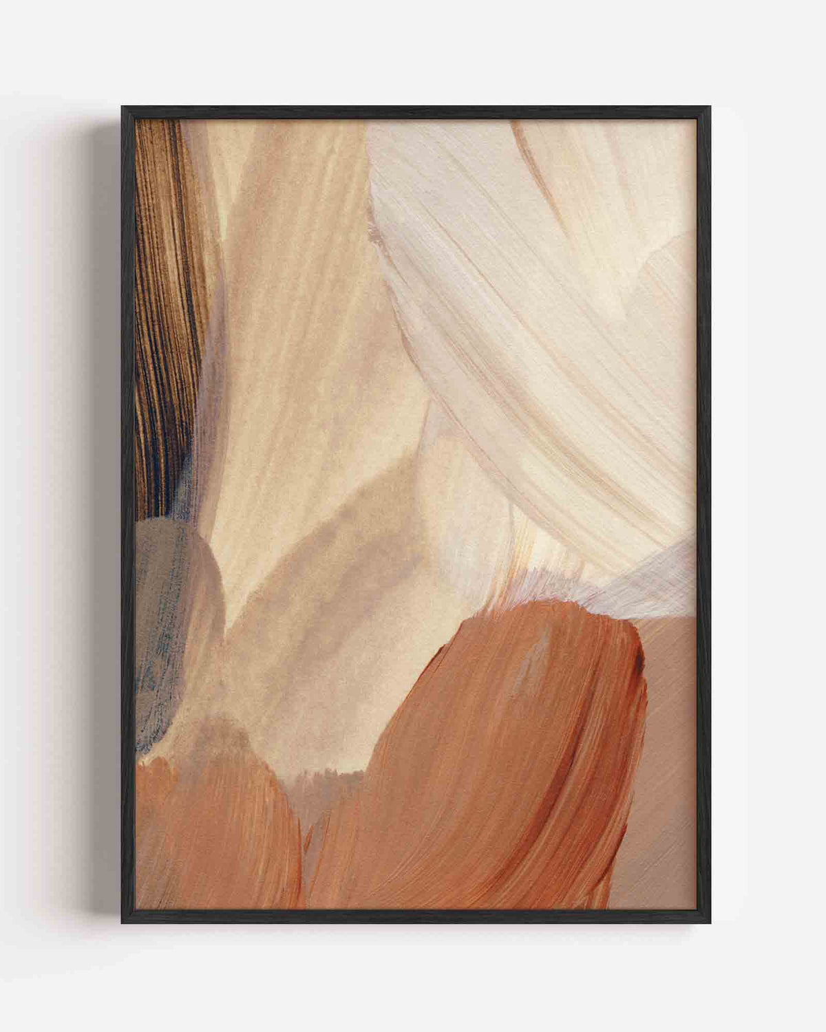 Abstracte penseelstreken – schilderkunst portret poster als wanddecoratie