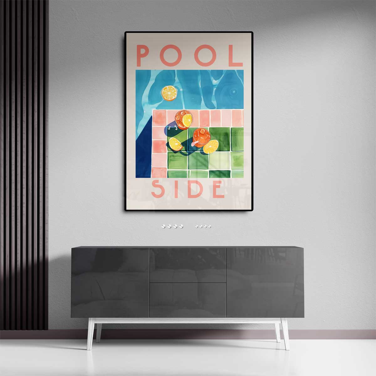 Poolside Dream – canvas kunstwerk als wanddecoratie