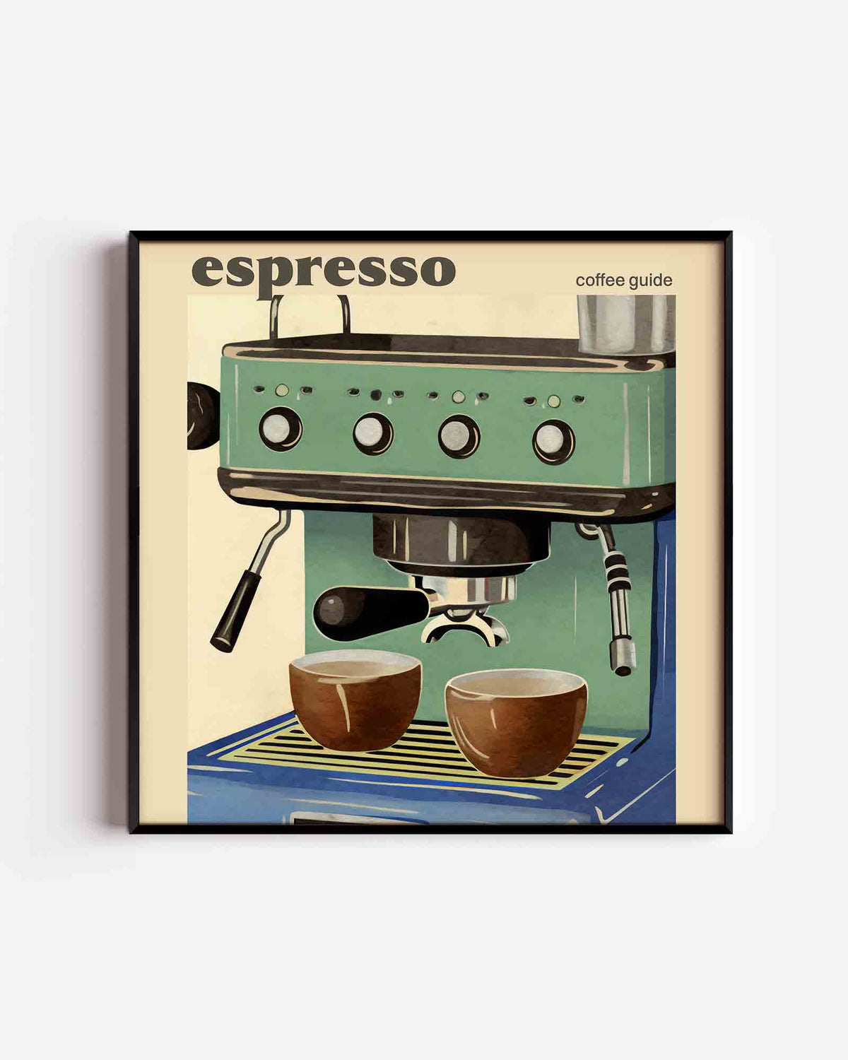 Espresso machine – keuken vierkante poster als wanddecoratie