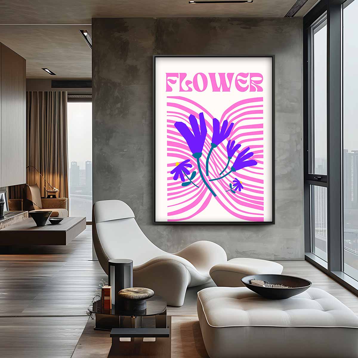 Vrolijke Bloemenexplosie – canvas kunstwerk als wanddecoratie