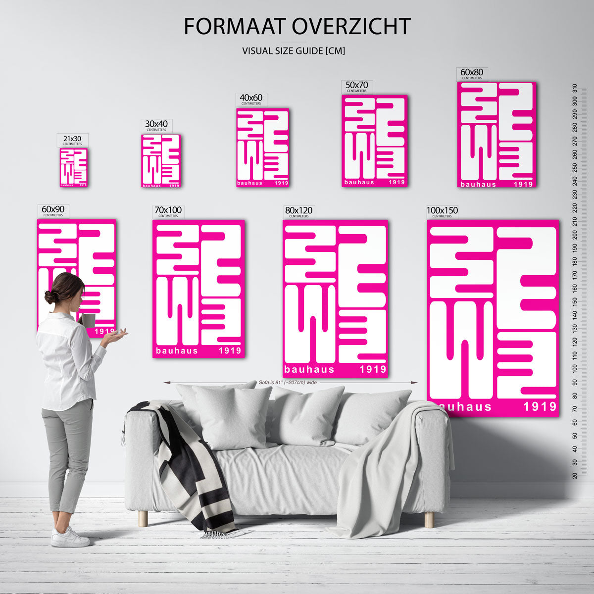 – geometrische poster in Bauhaus-stijl van WallArtistic